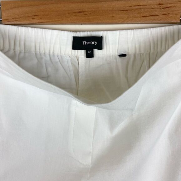 Theory Trecca Pull-On Linen Pant - White - Picture 8 of 8